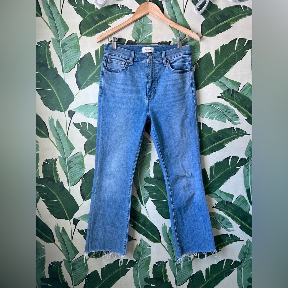 Pistola Womens Medium Wash Lennon Crop Boot Leg Jean Zuma Denim 27 - Picture 5 of 15